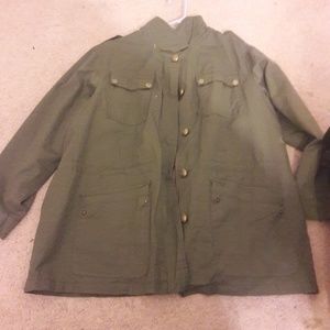 Neutral green oversized jacket